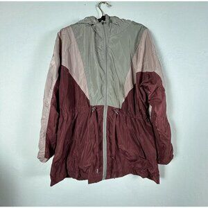 26 International Outdoor Collection Jacket Womens Medium Hooded Colorblock Multi
